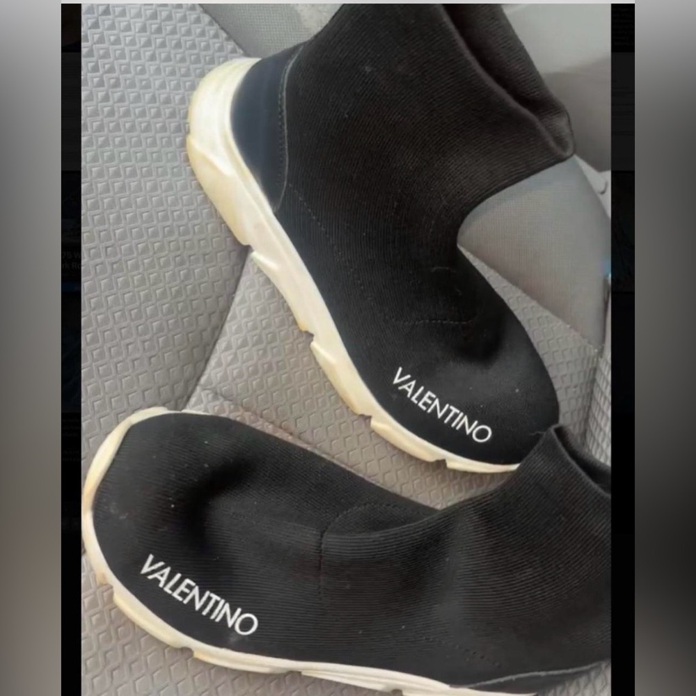 Valentino Black and White Sock Sneakers